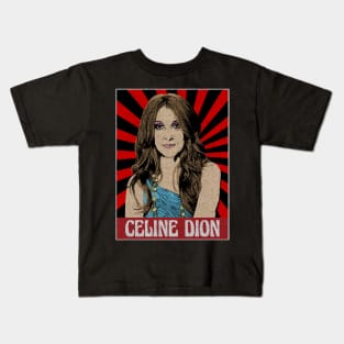 Celine Dion 80s Pop Art Kids T-Shirt